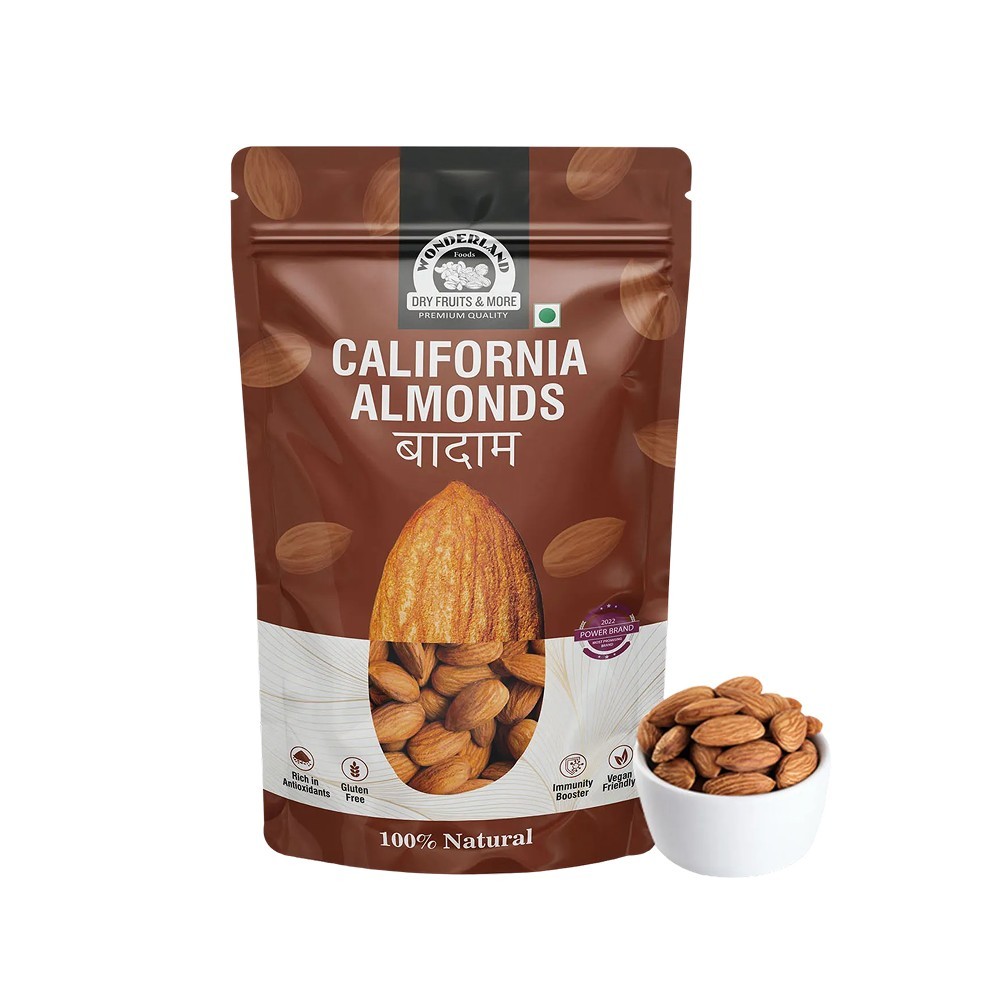 Wonderland Foods Raw California Almonds - 1 kg