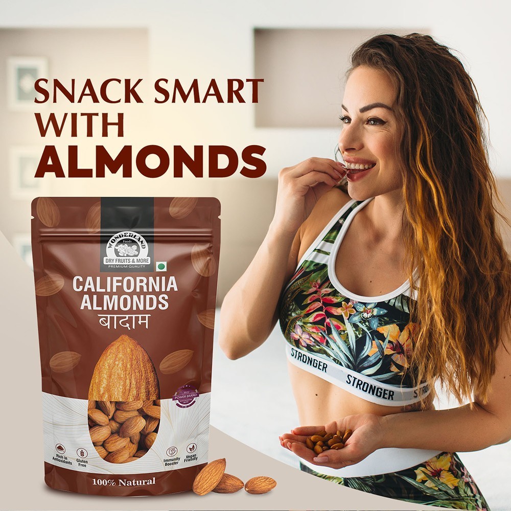 Wonderland Foods Raw California Almonds - 1 kg