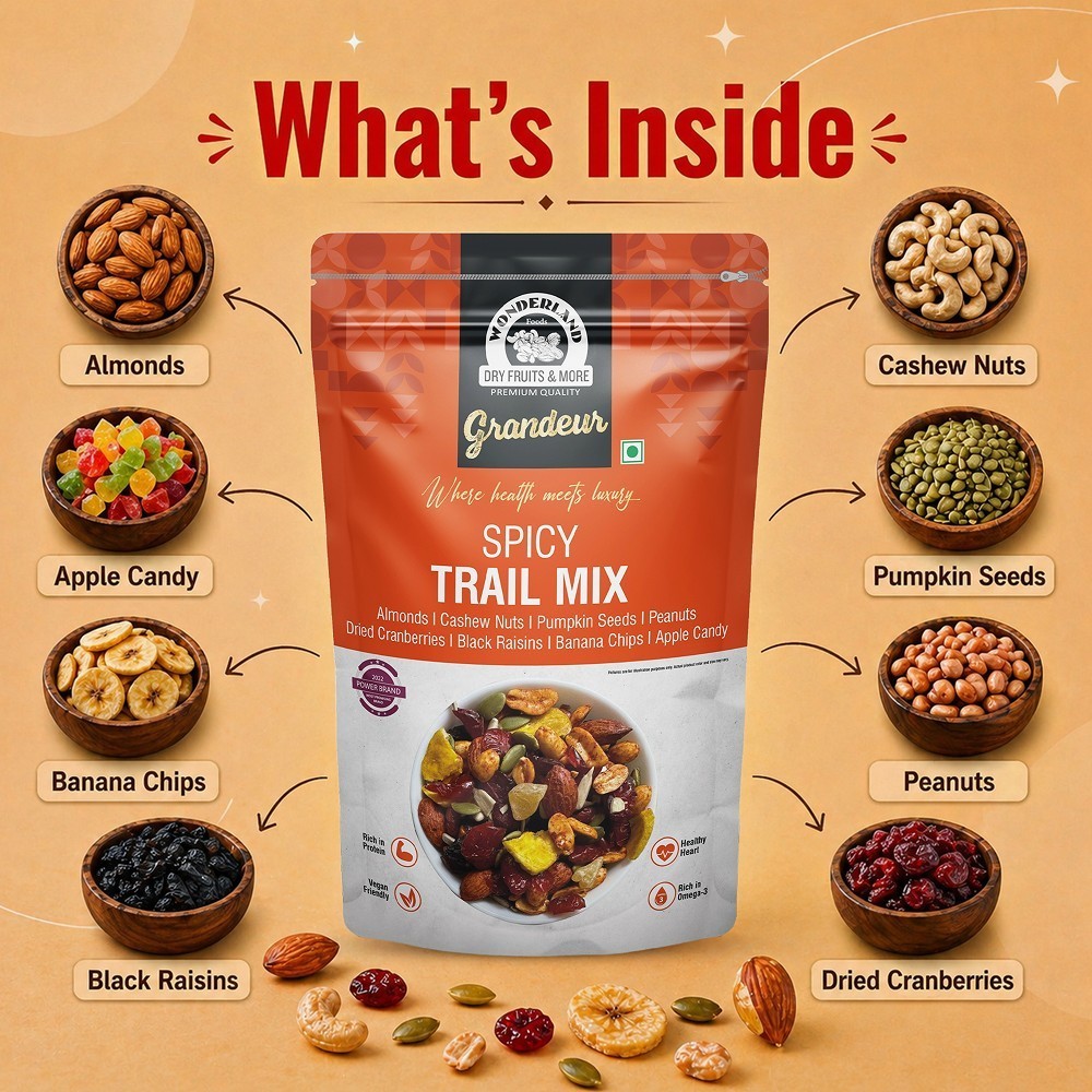 Wonderland Foods Spicy Trail Mix - Nuts & Seed Mix