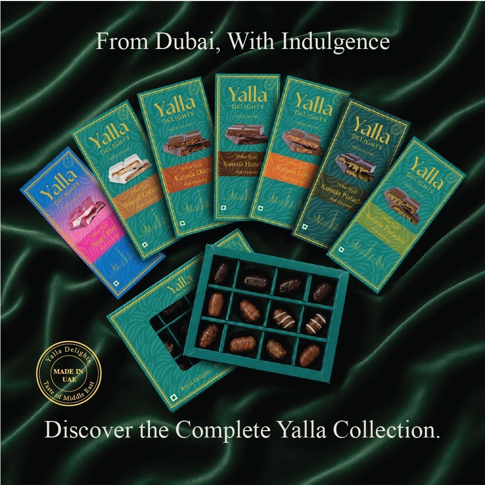 Yalla Delights Pistachio Kunafa Dark Chocolate Bar