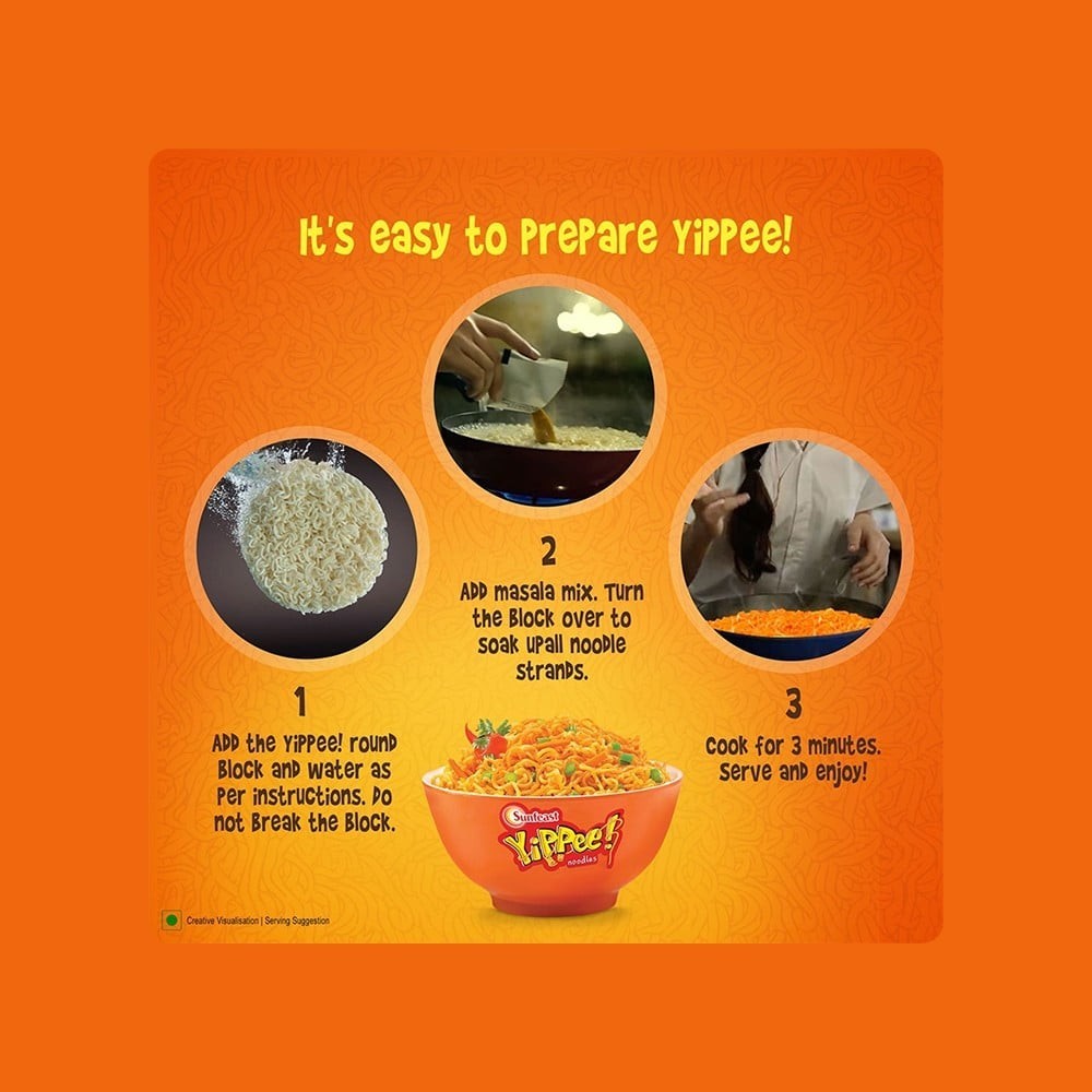 Yippee Magic Masala Instant Noodles with Added Veggies
