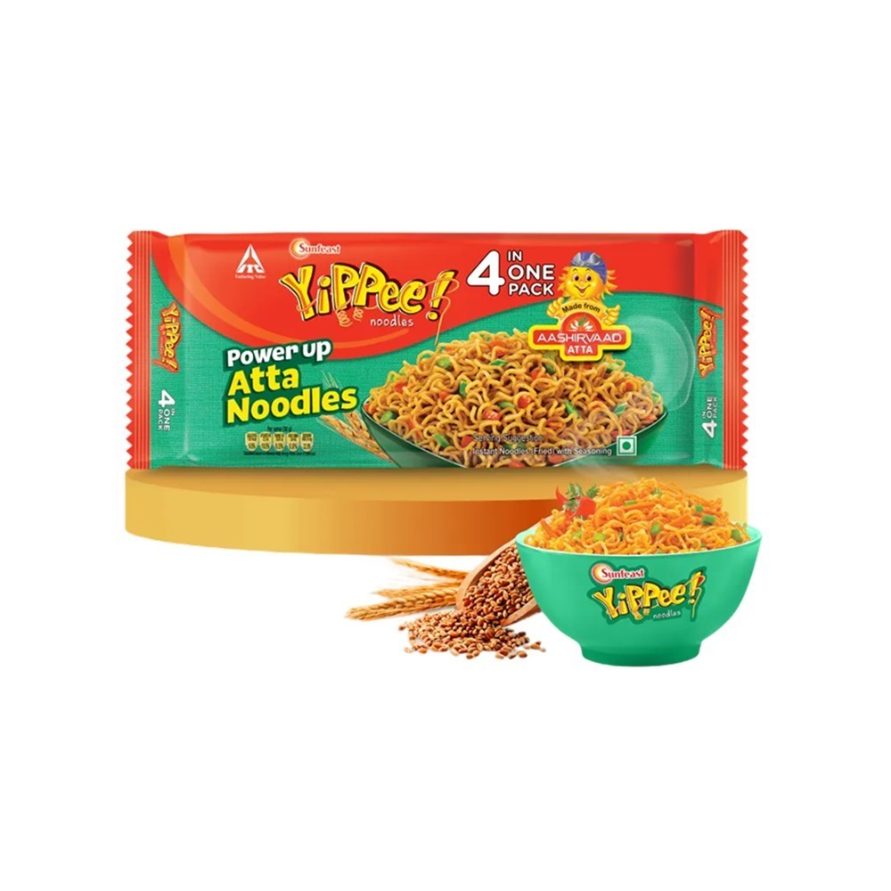 Yippee Power up Atta Instant Noodles – Made with Aashirvaad Atta