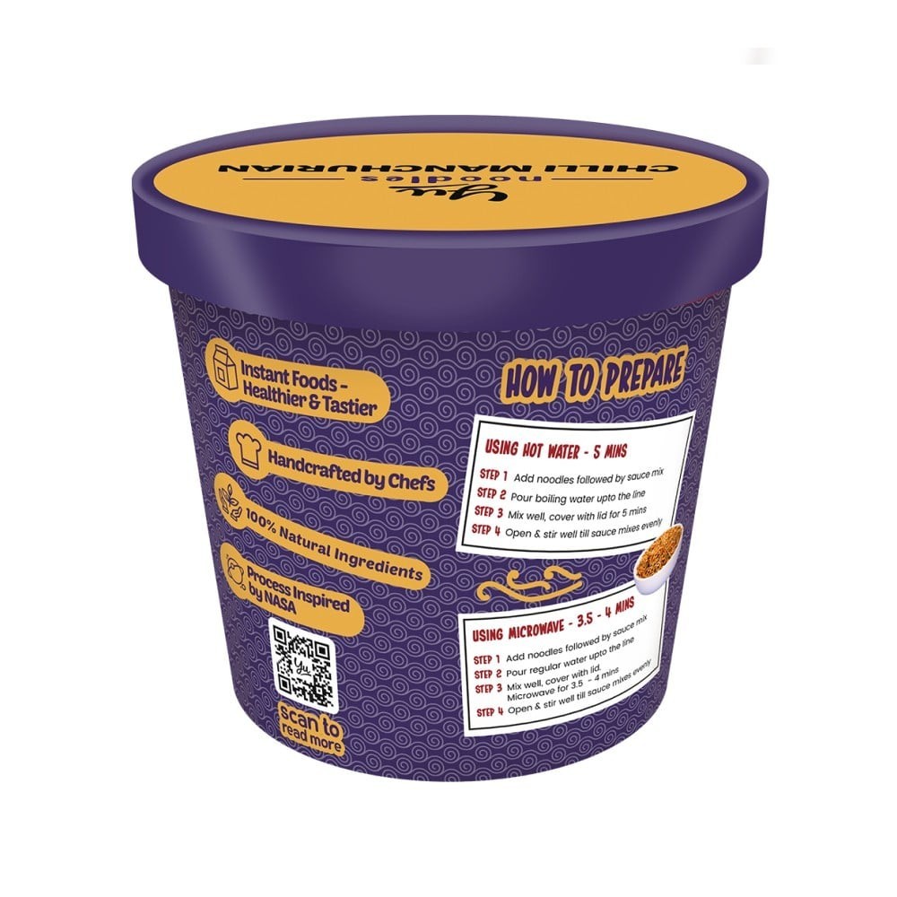 Yu Chilli Manchurian Instant Cup Noodles +  Zingy Masala Cup Noodles Combo