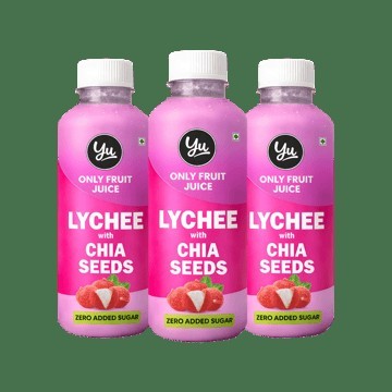 Yu Lychee Juice with Chia Seeds