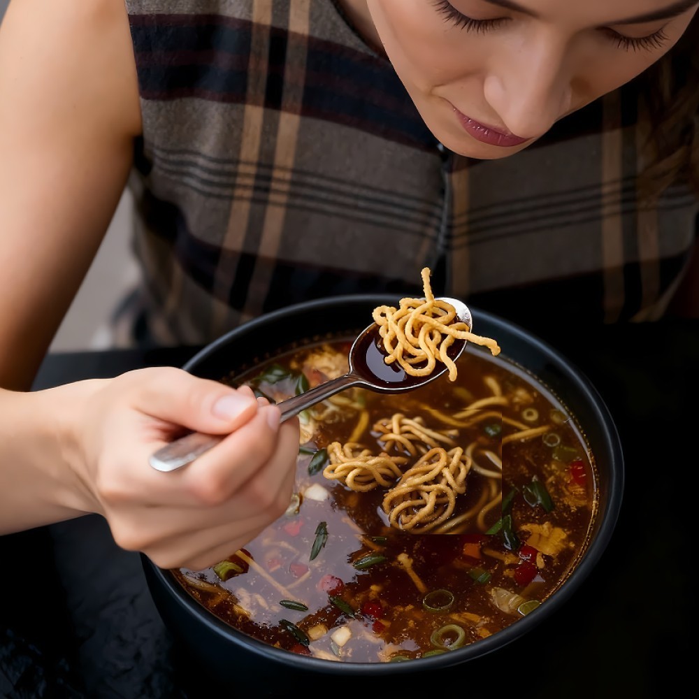 Yu Veg Manchow Soup with Crispy Noodles (Whole Wheat) +  Sweet Corn Soup with Crispy Noodles (Whole Wheat) Combo