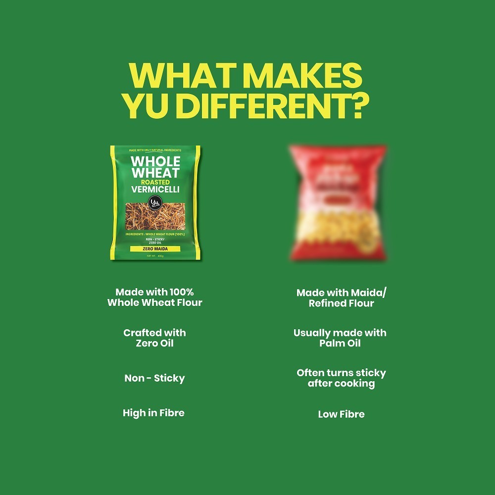 Yu Whole Wheat Roasted Vermicelli - Pack of 2