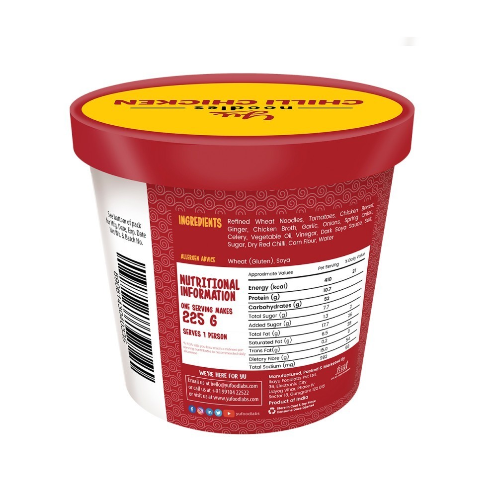 Yu Zingy Cheese Instant Cup Noodles +  Chilli Chicken Instant Cup Noodles Combo