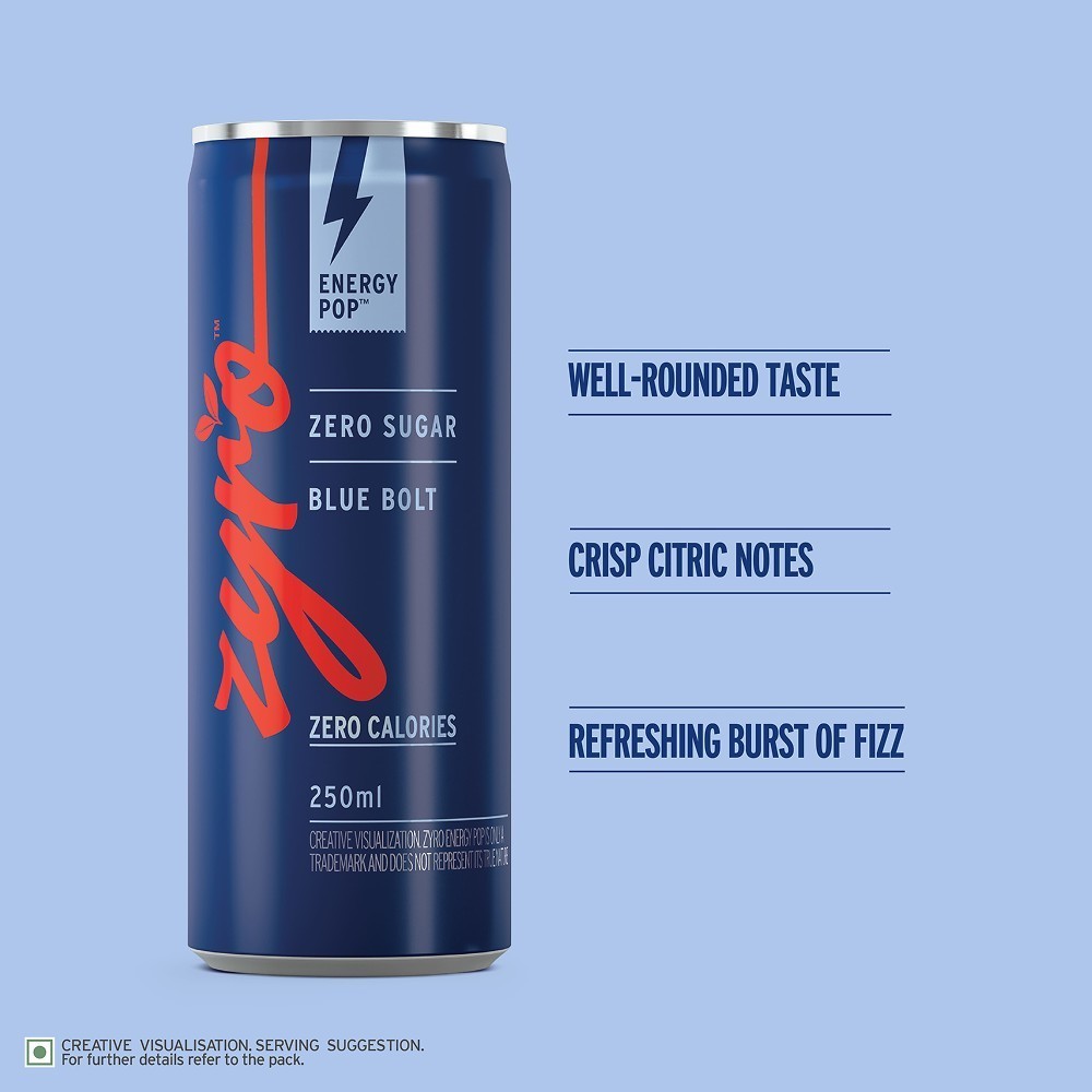 Zyro by Karan Aujla Zero Sugar Drink - Blue Bolt