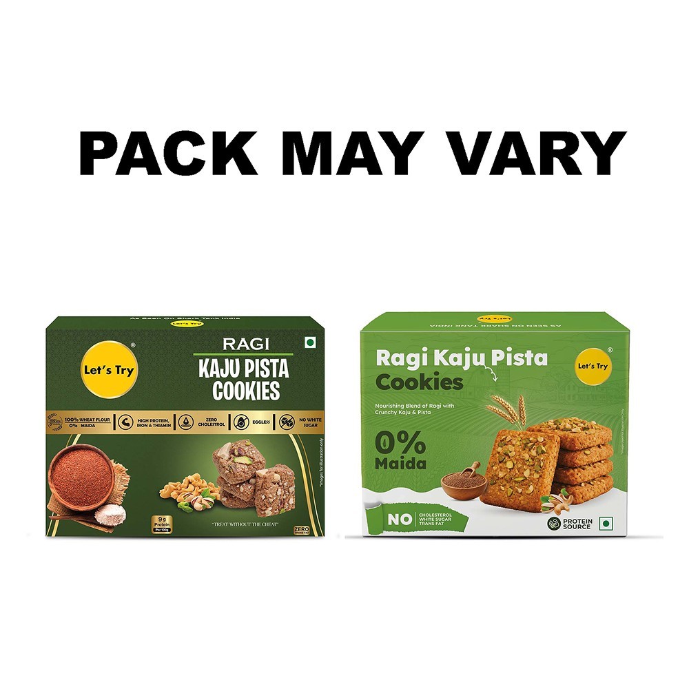 Let's Try Ragi Kaju Pista Cookies