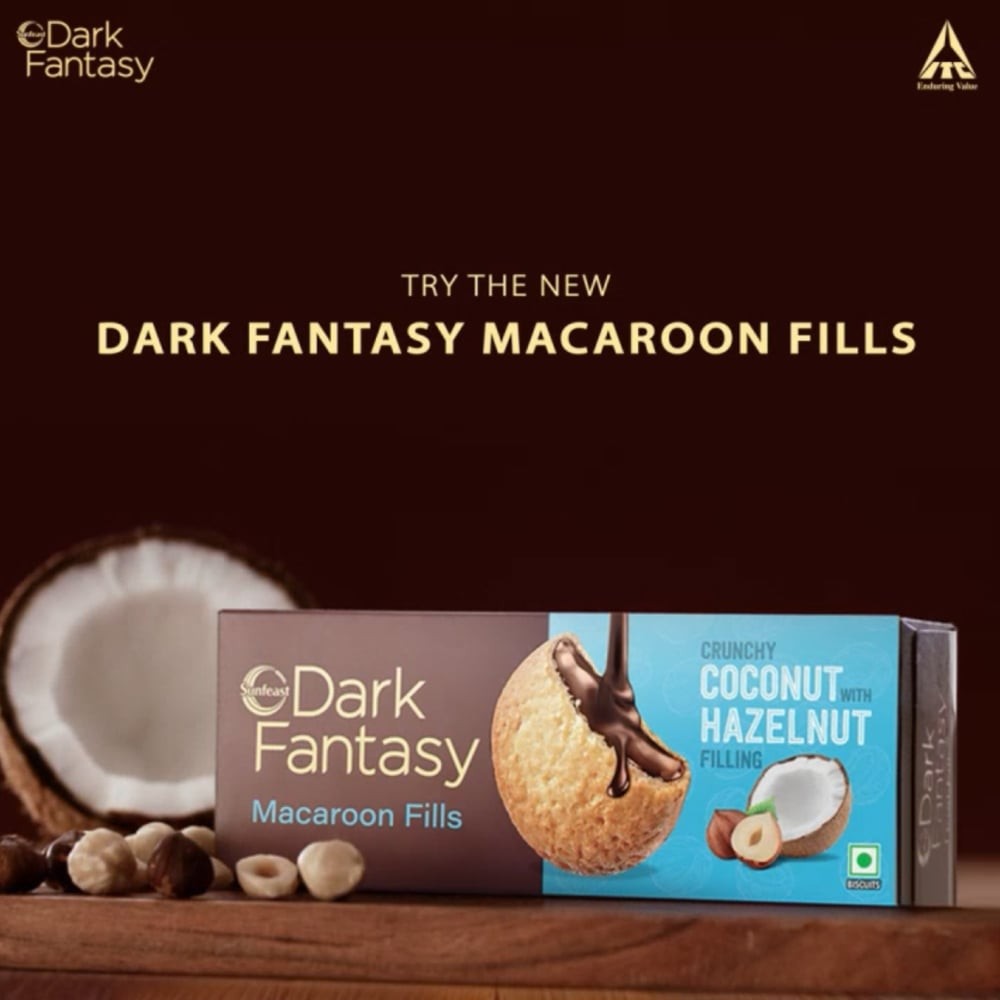 Sunfeast Dark Fantasy Coconut & Hazelnut Macaroon Fills Cookies
