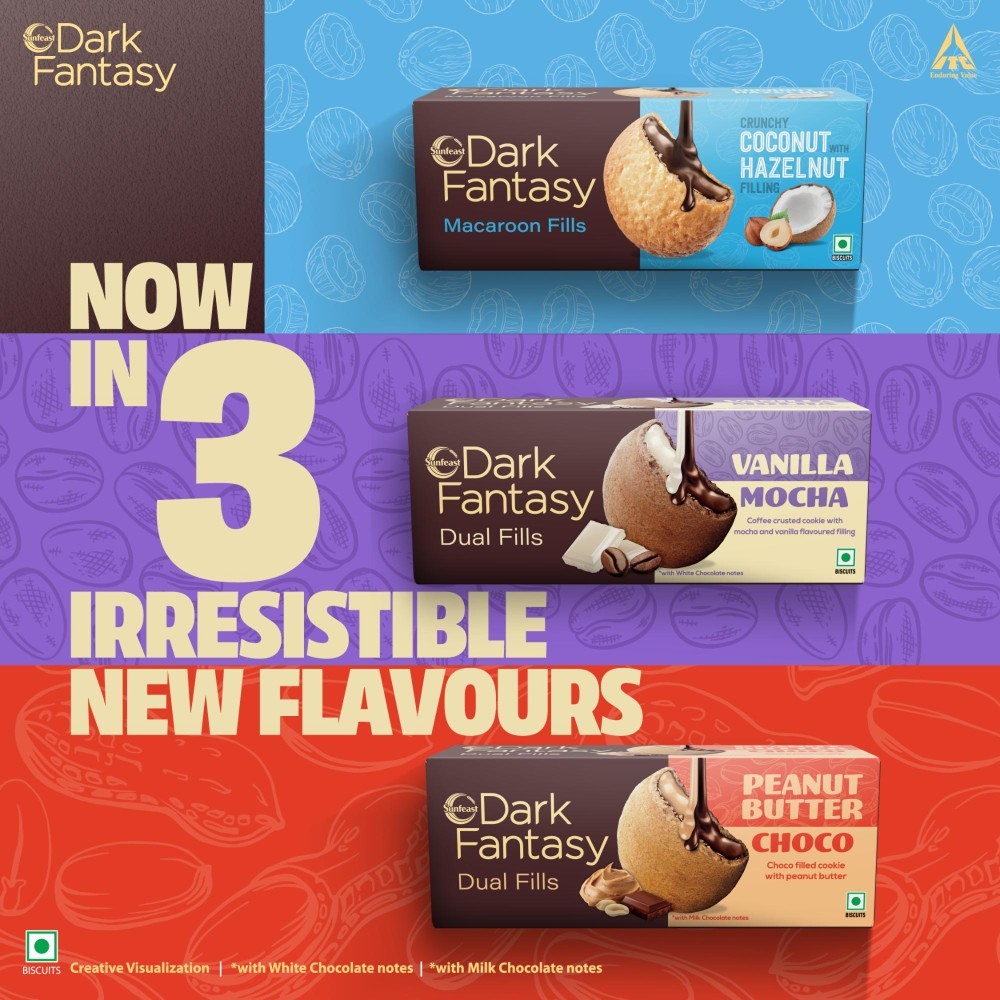 Sunfeast Dark Fantasy Mocha Vanilla Dual Fills Cookies