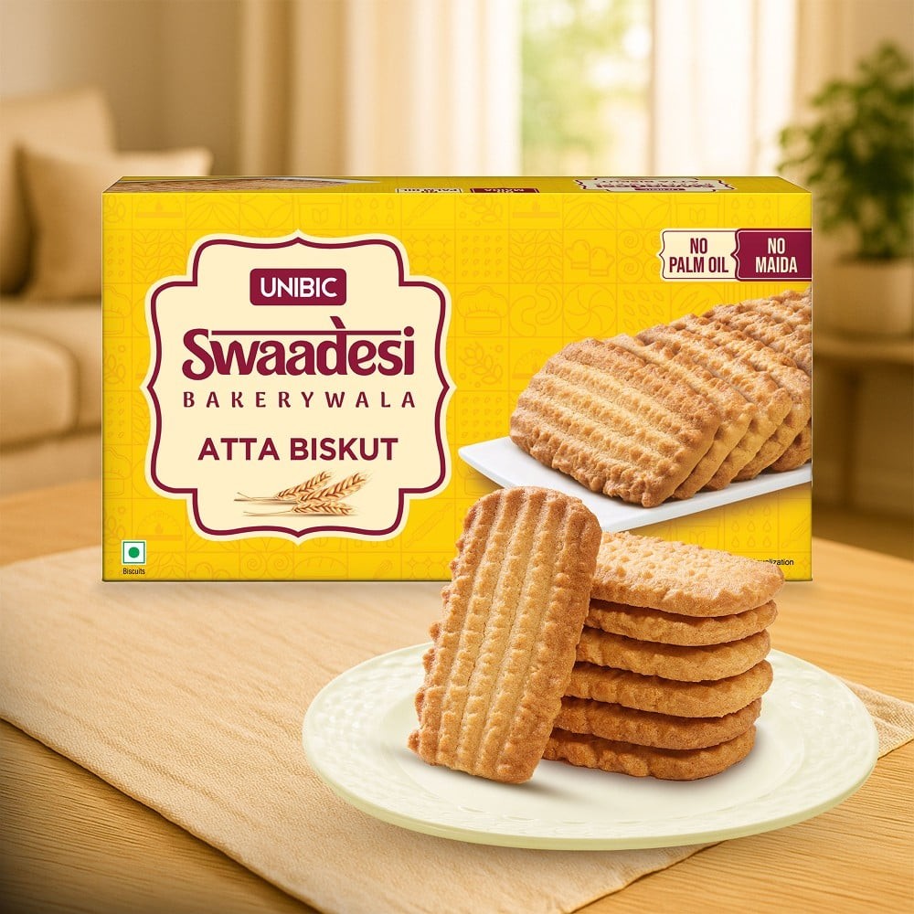Unibic Swaadesi Atta Biskut Bakery Cookies - No Maida, No Palm Oil