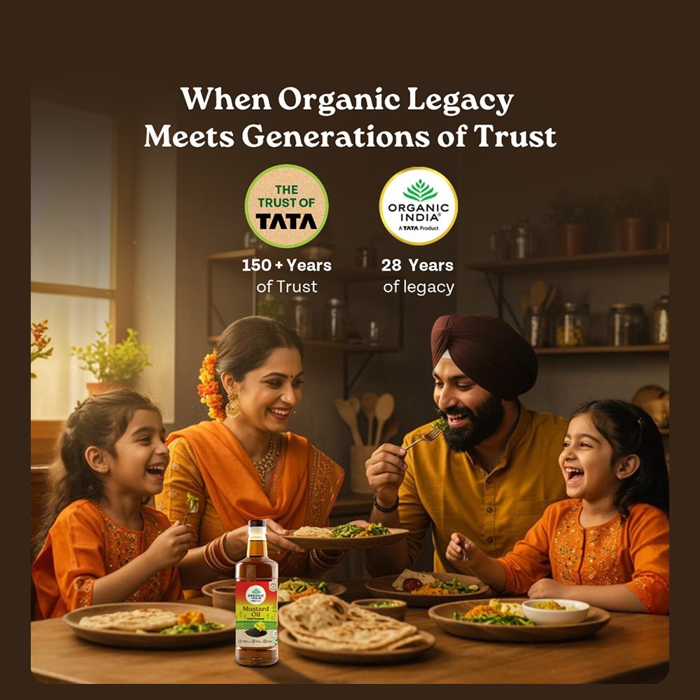 A TATA Product - Organic India Organic Cold Pressed Mustard Oil