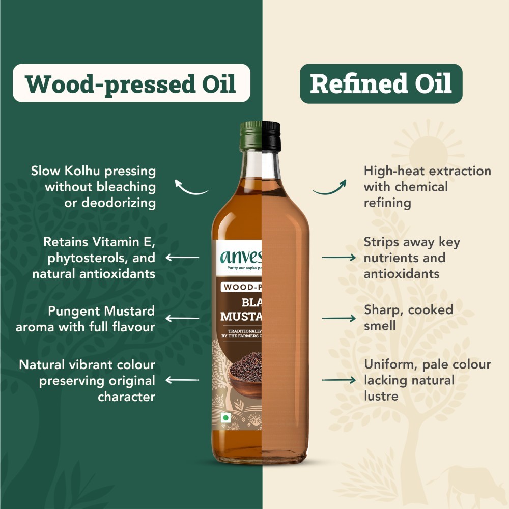 Anveshan Cold Pressed Black Mustard Oil