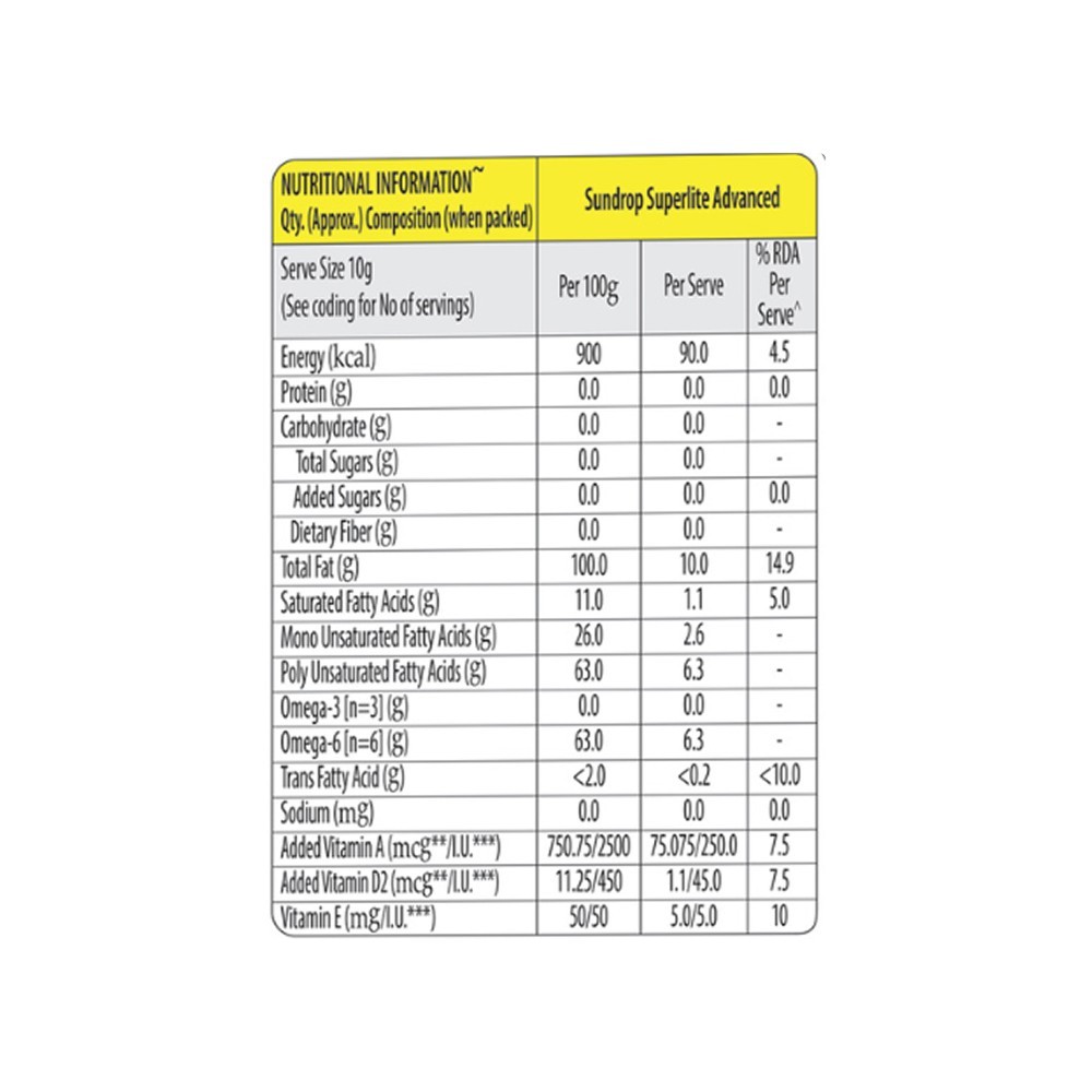 Sundrop Superlite Advanced Sunflower Oil