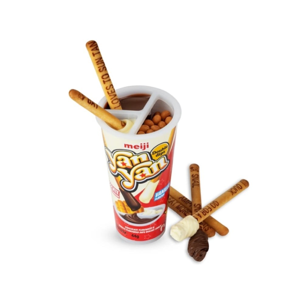 Meiji Yan Yan Double Dip Biscuit Sticks (Chocolate & Vanilla)