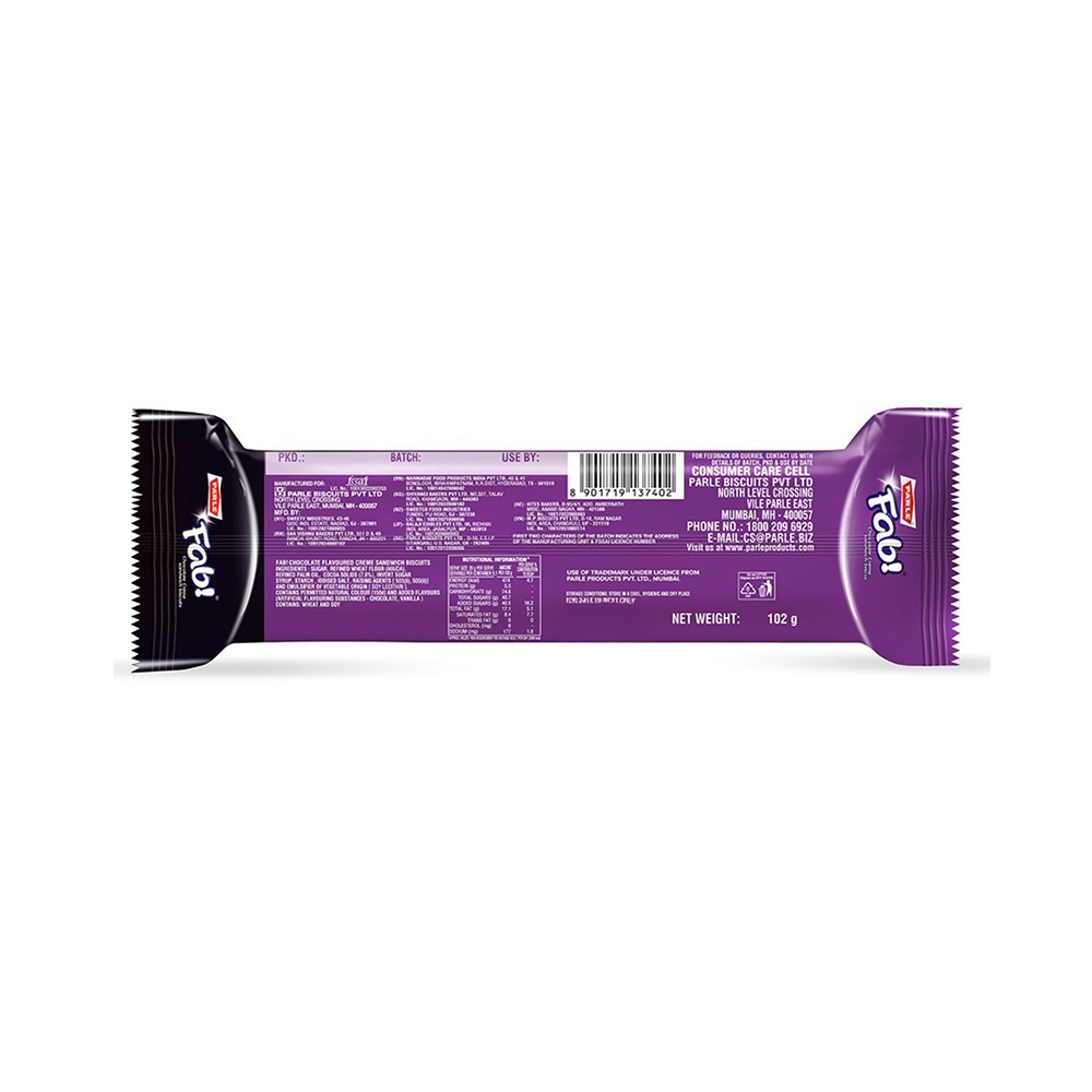 Parle Fabio Chocolate Biscuit