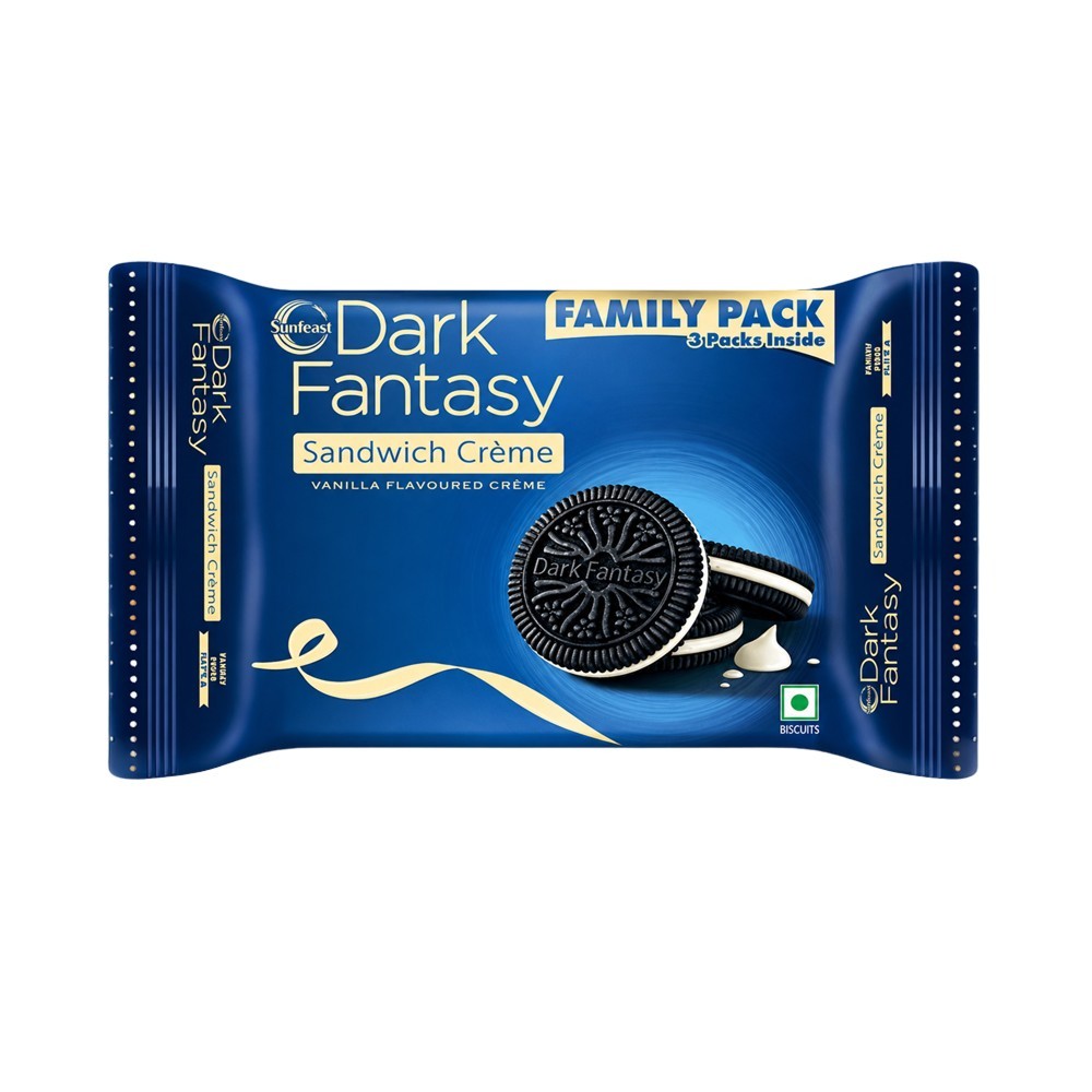 Sunfeast Dark Fantasy Vanilla Sandwich Crème Biscuits