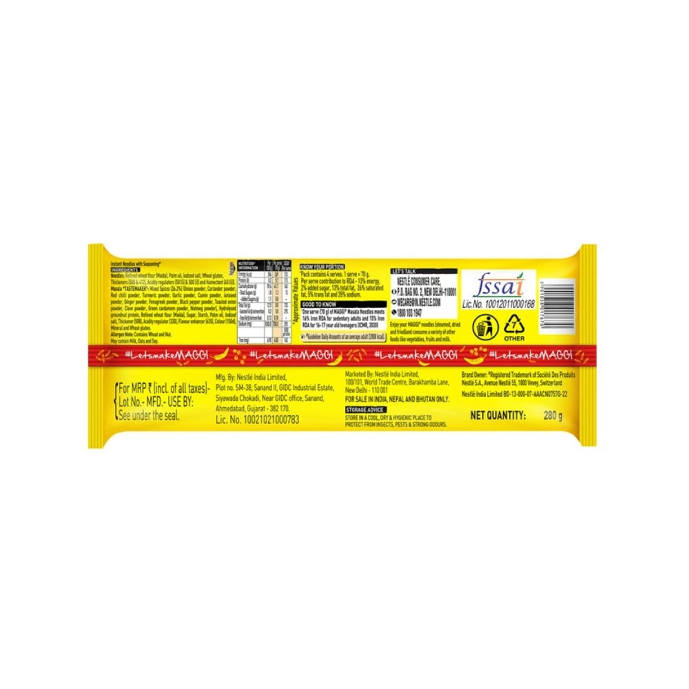 Maggi Masala - 2 Minutes Instant Noodles Made With Quality Spices