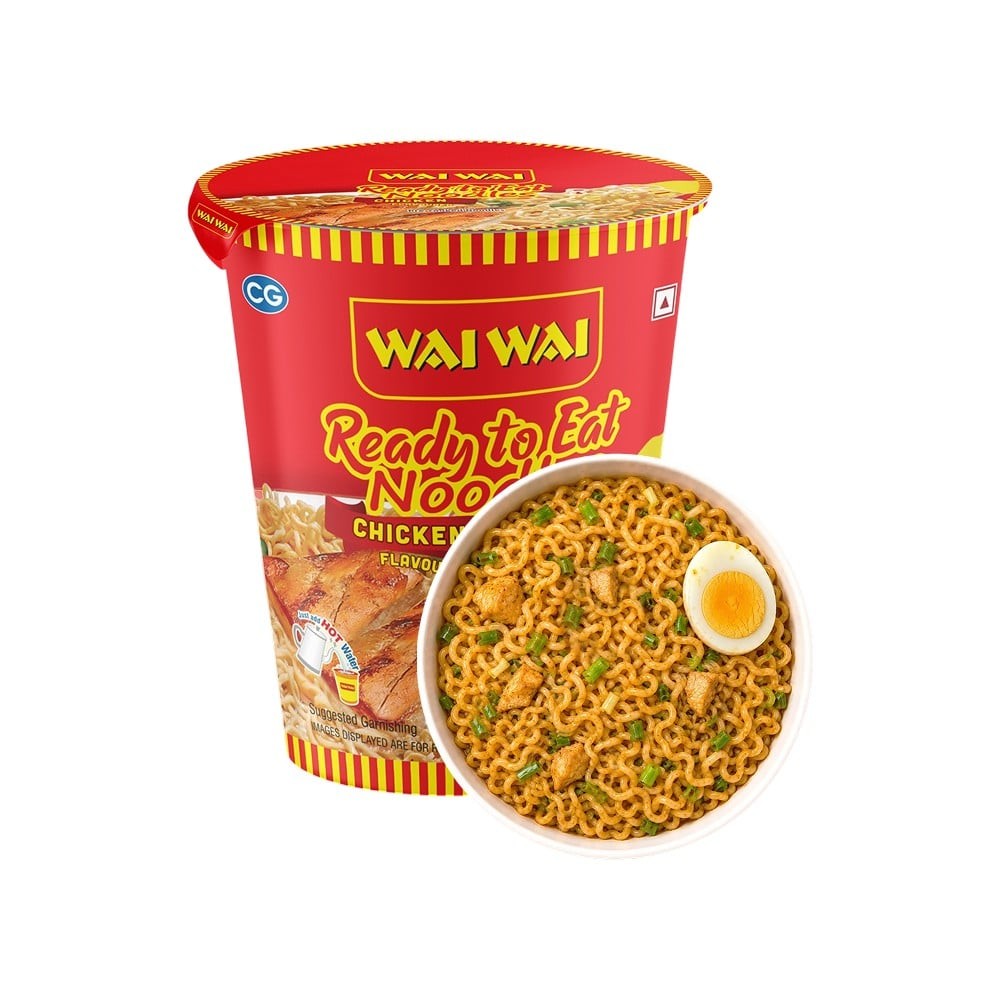 Wai Wai Ready To Eat Chicken Cup Noodles