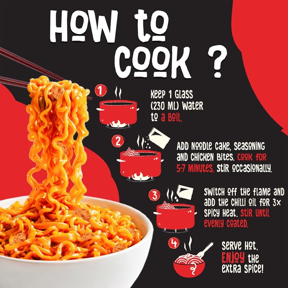 WickedGud 3X Chilli Chicken Korean Instant Noodles