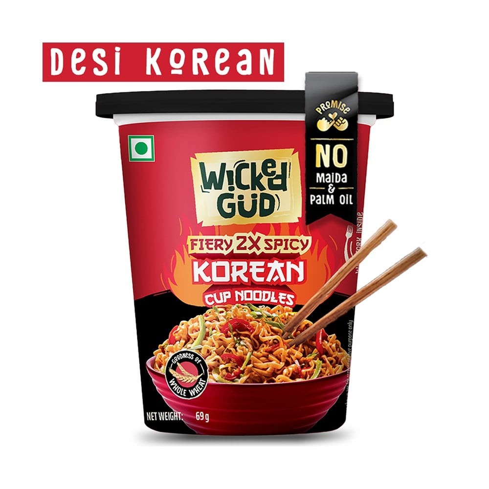 WickedGud Fiery 2X Spicy Korean Cup Noodles
