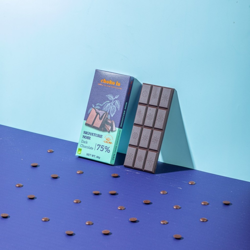 Choko La 75% Signature Noir Dark Chocolate Bar