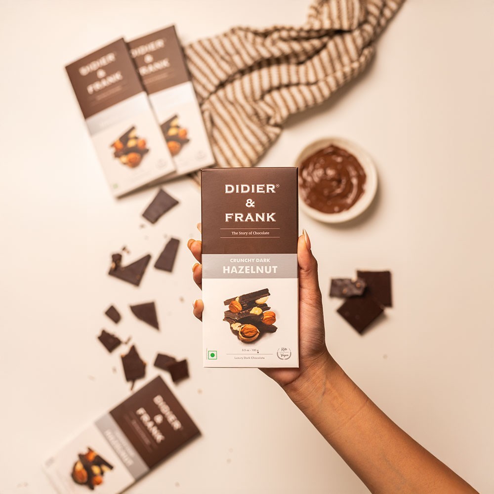 Didier & Frank Crunchy Hazelnut Dark Chocolate Bar