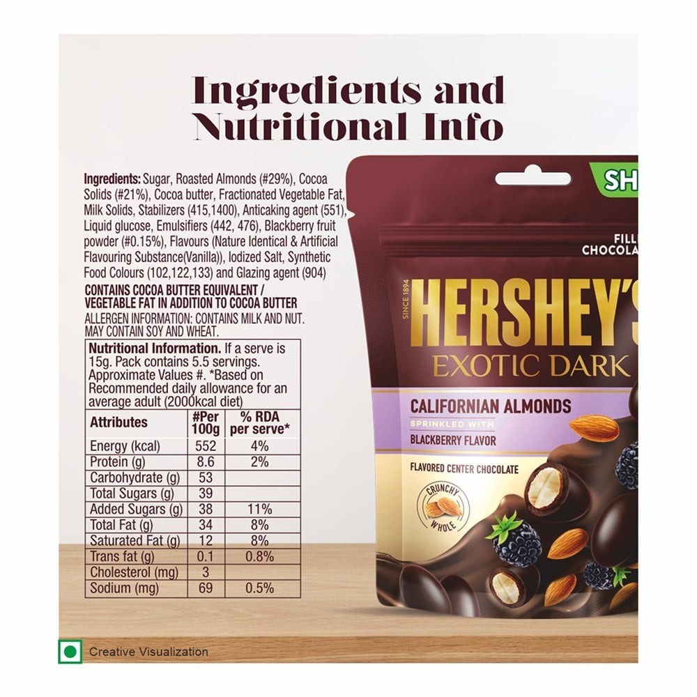 Hershey's Exotic Dark Dark Chocolate Pack (Californian Almonds)
