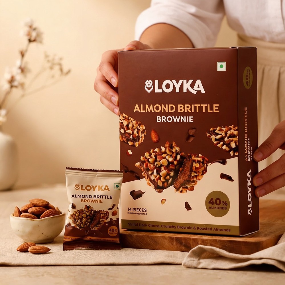 Loyka Almond Brittle Brownie Dark Chocolate Bar