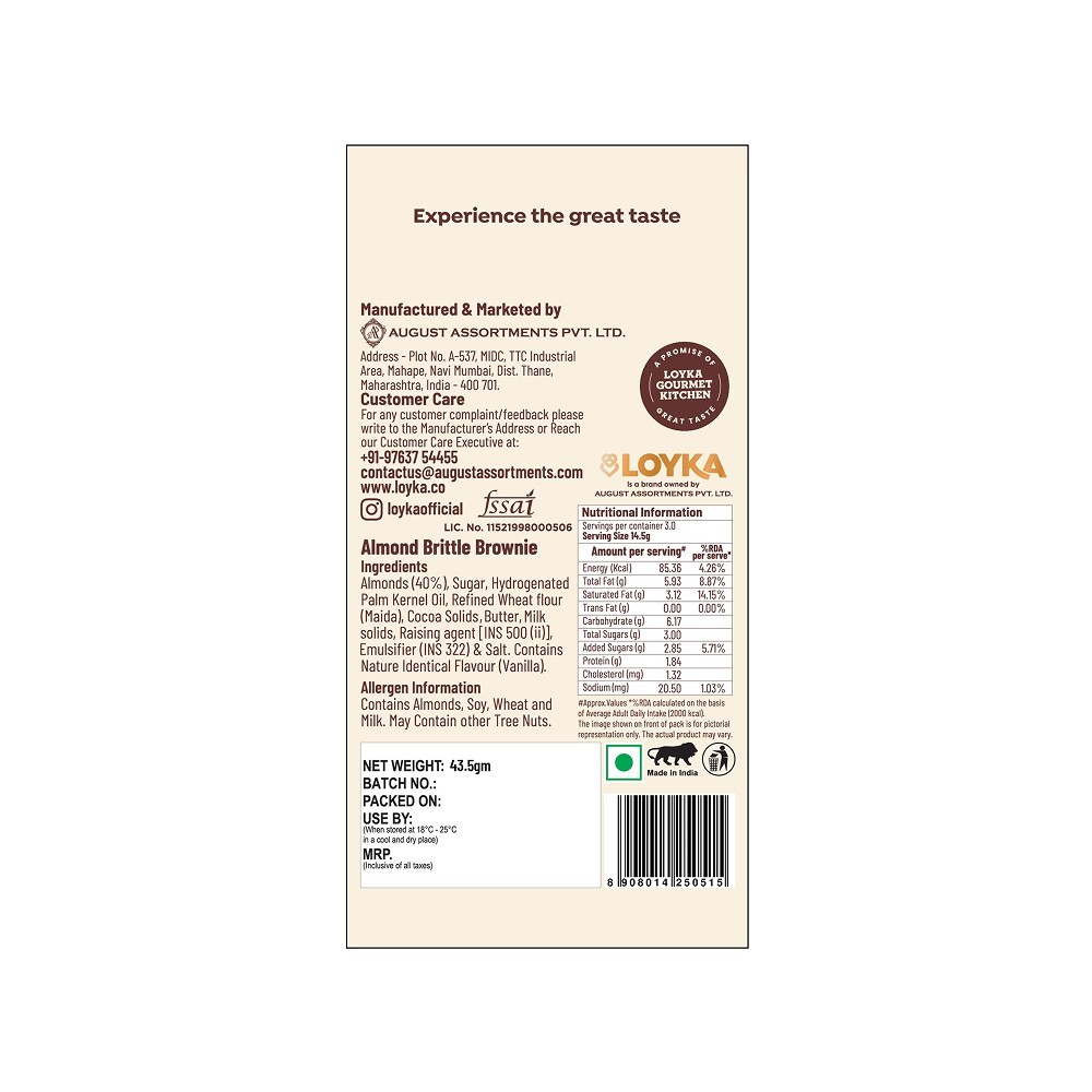 Loyka Almond Brittle Brownie Milk Chocolate Pack