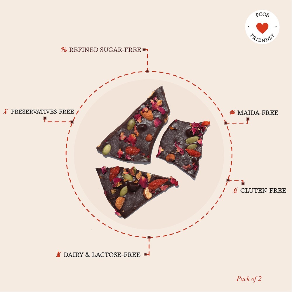 The Cinnamon Kitchen Cacao, Almond & Berry Rocks Dark Chocolate