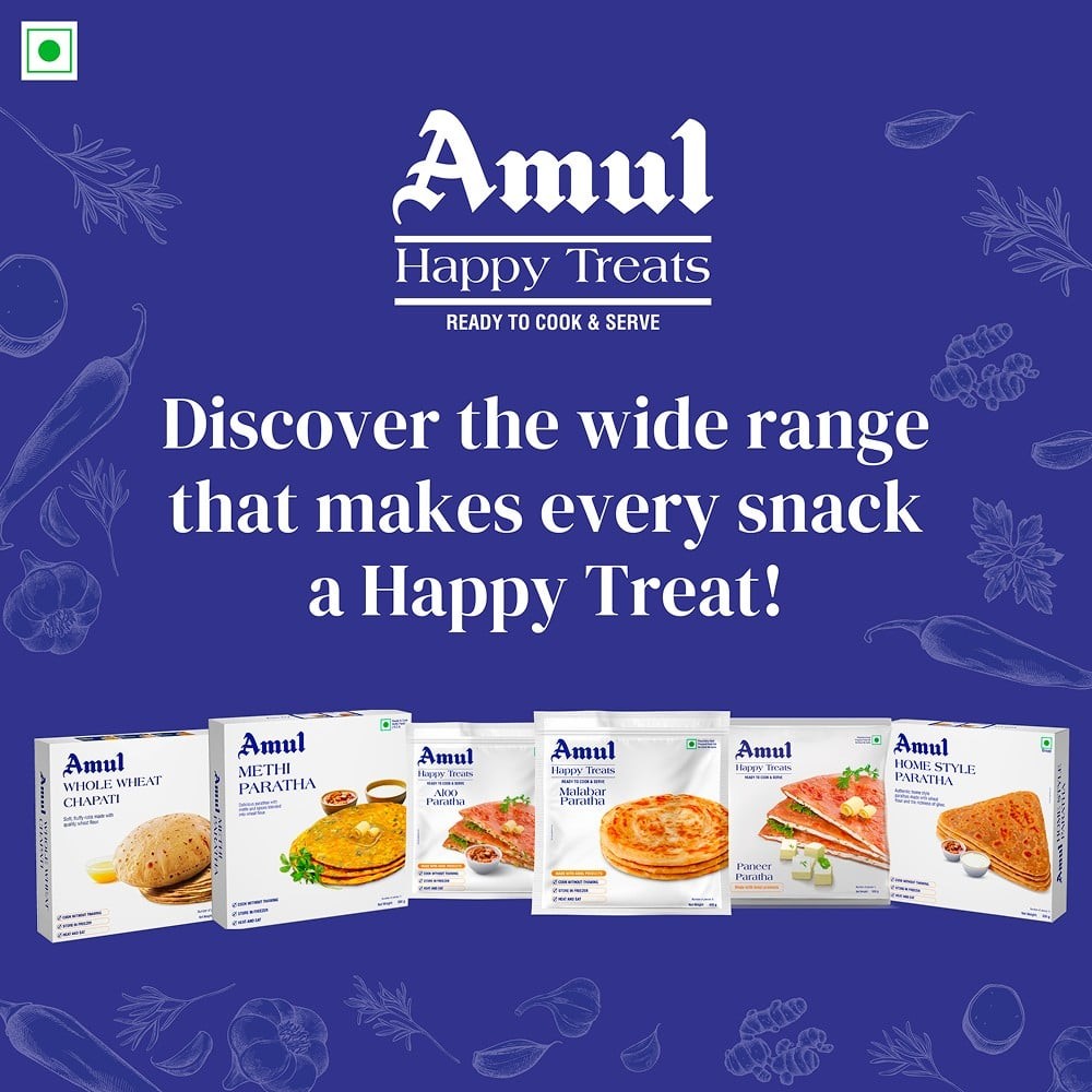 Amul Happy Treats Cheese Onion Paratha
