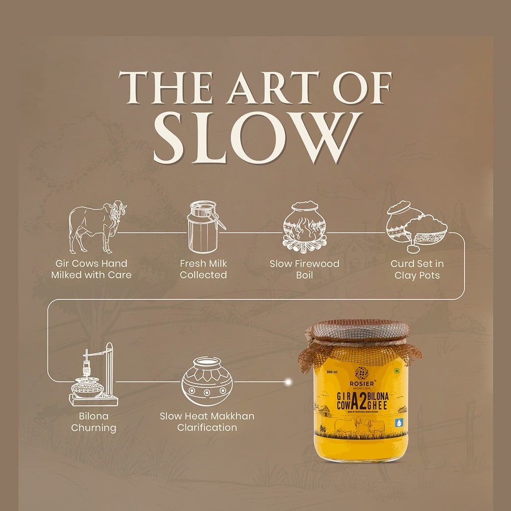 Rosier Bilona A2 Gir Ghee (Made from Curd)