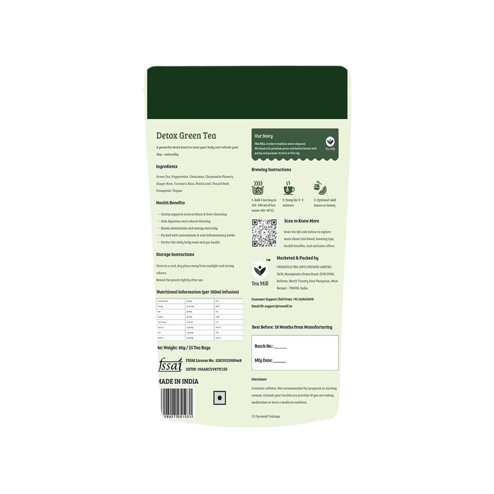 Tea Mill Liver Detox Green Tea Bags