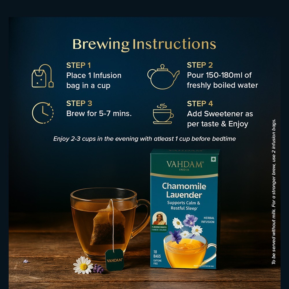 Vahdam Chamomile Lavender Herbal Infusion
