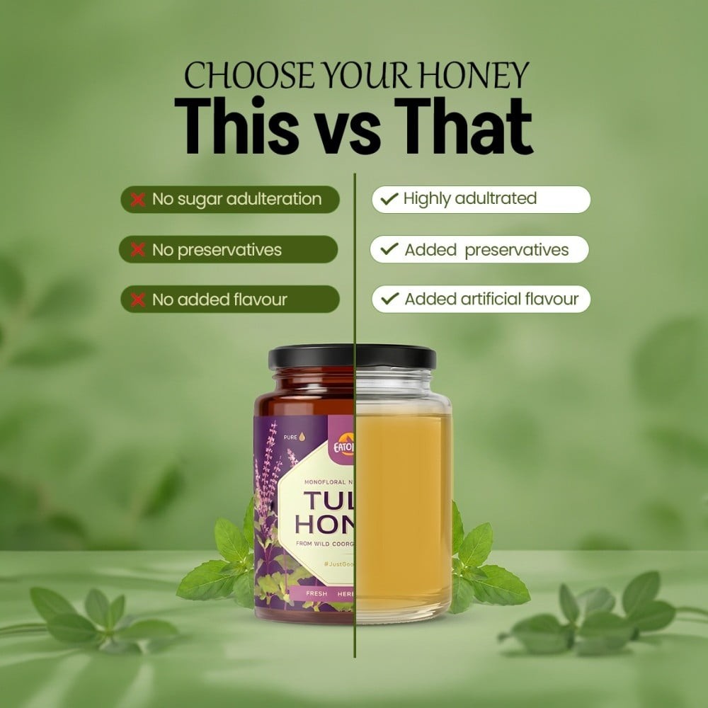 Eatopia Monofloral Nectar Honey (Tulsi Flowers)