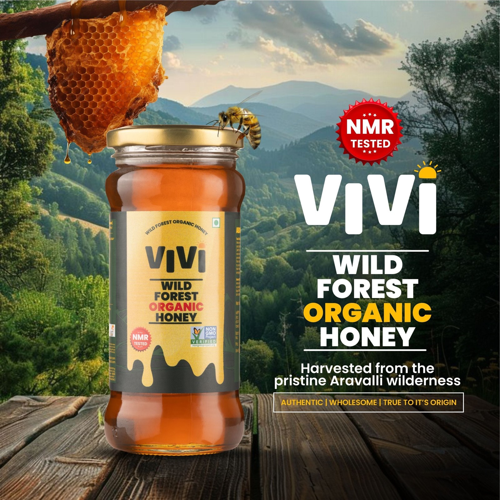Vivi Wild Forest Organic Honey