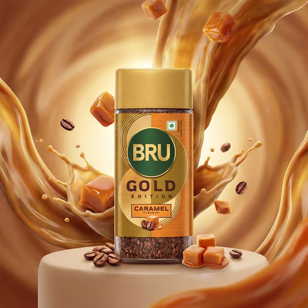 Bru Gold Freeze Dried Caramel Instant Coffee