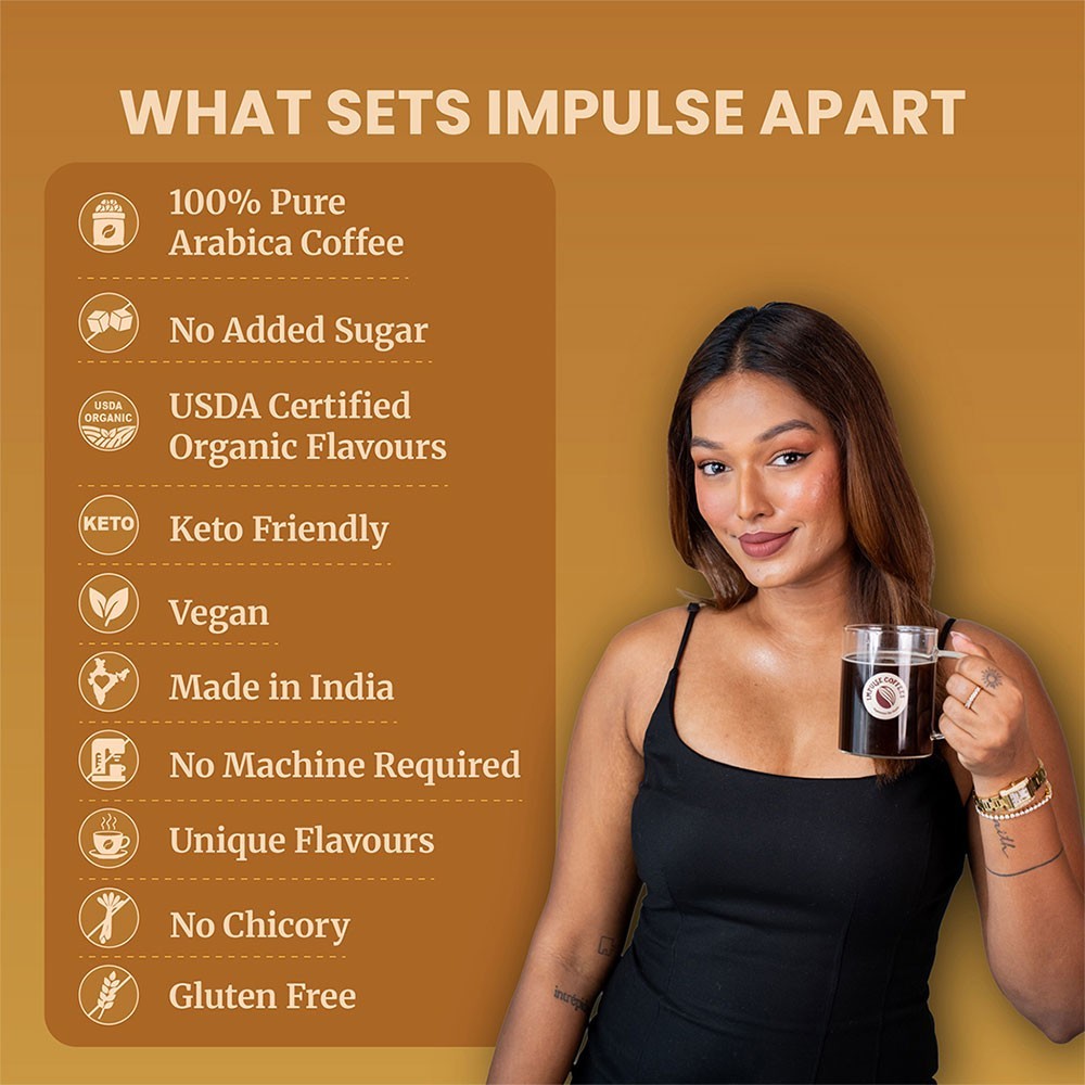 Impulse coffees Hazelnut Instant Coffee