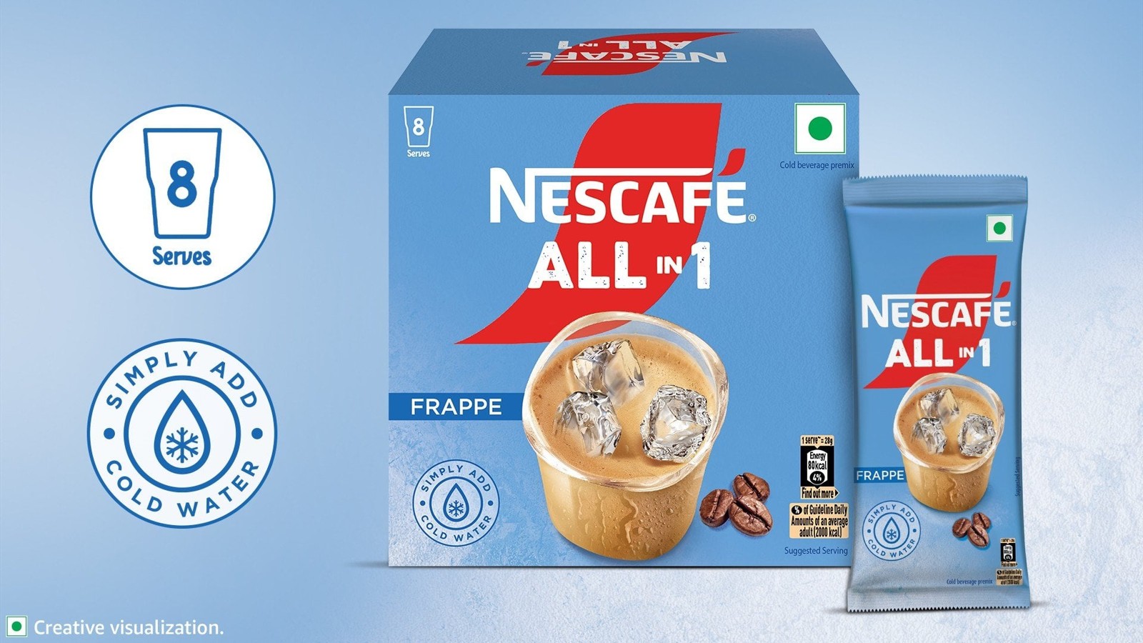 Nescafe All in 1 Frappe Instant Cold Coffee Premix Sachets