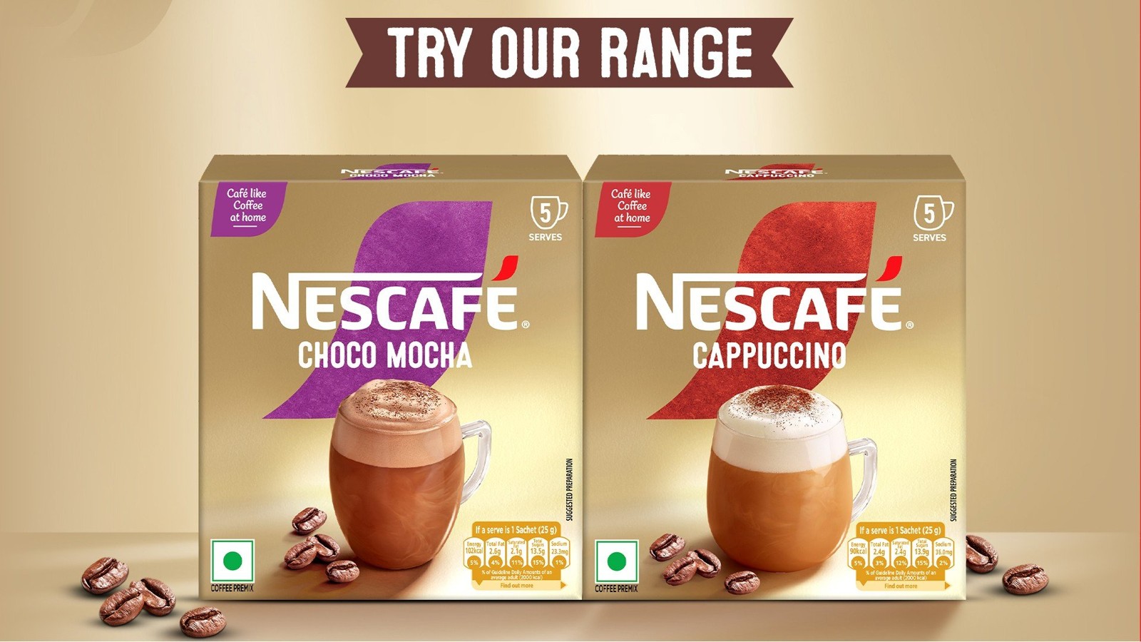 Nescafe Cappuccino Coffee Premix Sachets