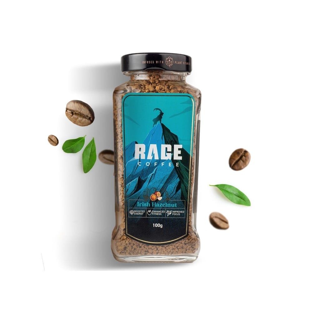 Rage Coffee Irish Hazelnut Instant Flavoured Coffee