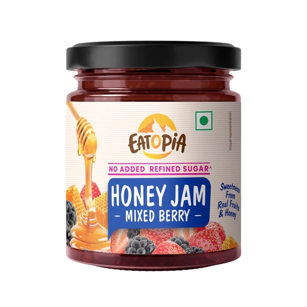 Eatopia Mixed Berry Honey Jam (No Refined Sugar)