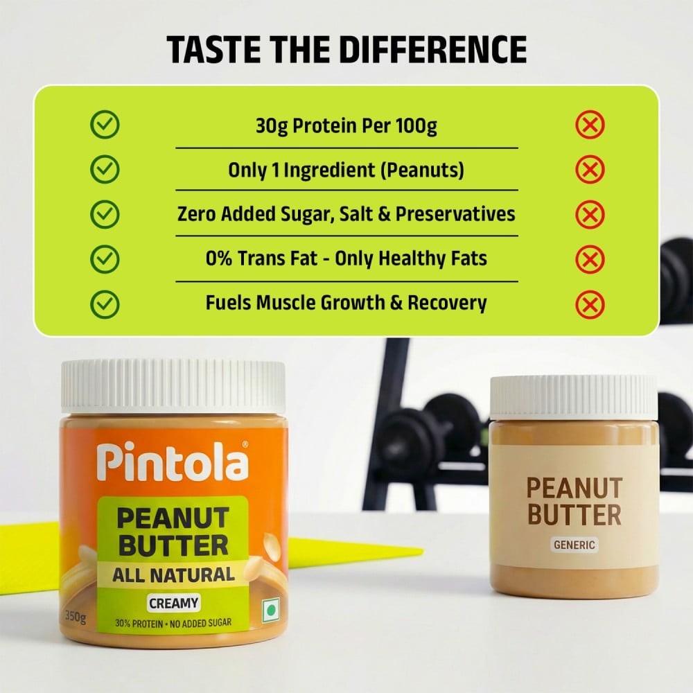 Pintola All Natural Creamy Peanut Butter (Unsweetened)