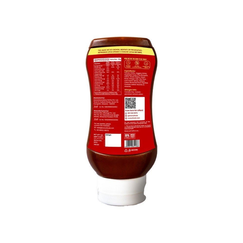Troovy Healthy Tomato Ketchup - No Chemicals