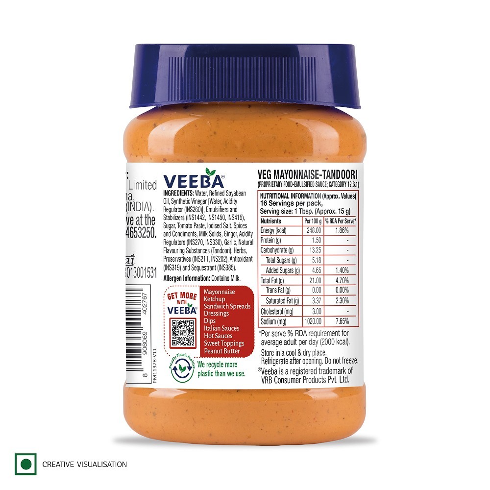 Veeba Veg Tandoori Flavoured Mayonnaise