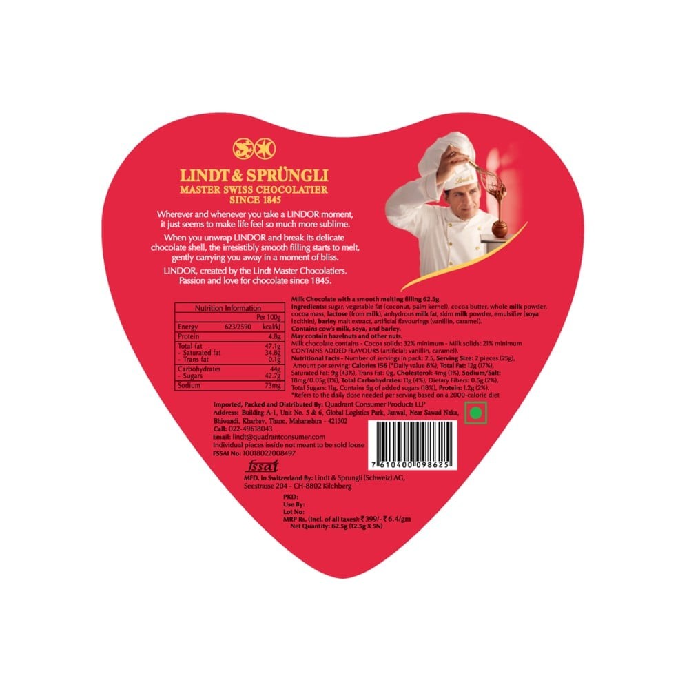 Lindt Lindor Heart Shaped Chocolate Gift Pack