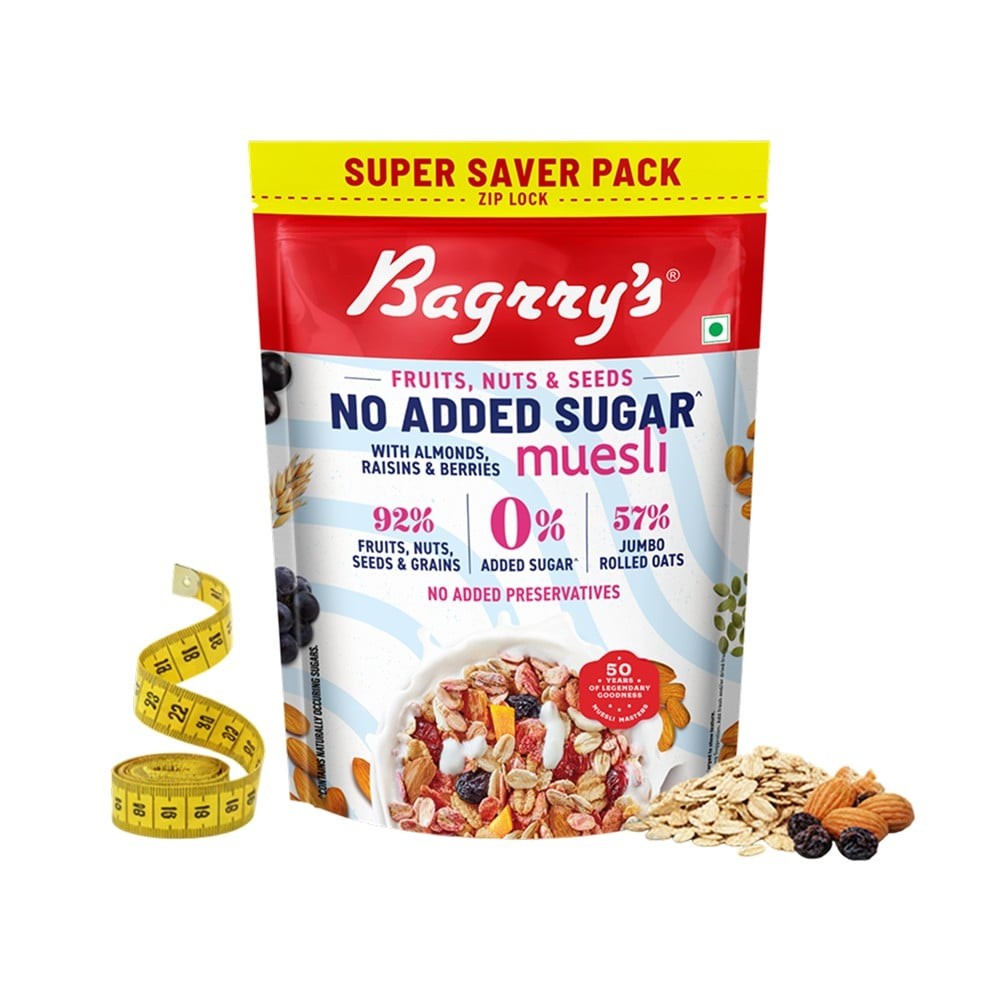 Bagrry's No Added Sugar Muesli (Fruits, Nuts & Seeds)