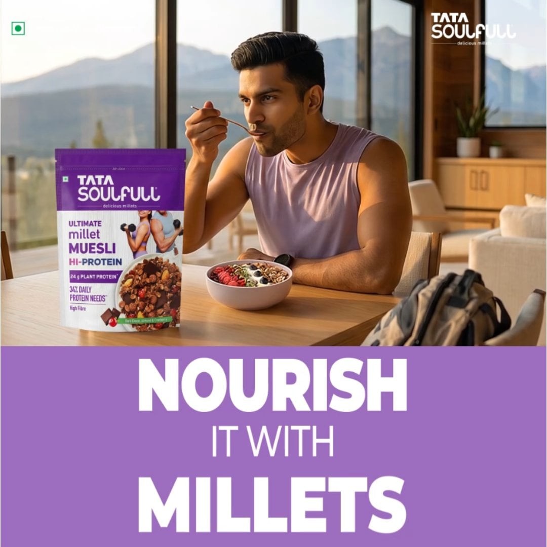 Tata Soulfull Millet Hi Protein Muesli Dark Choco